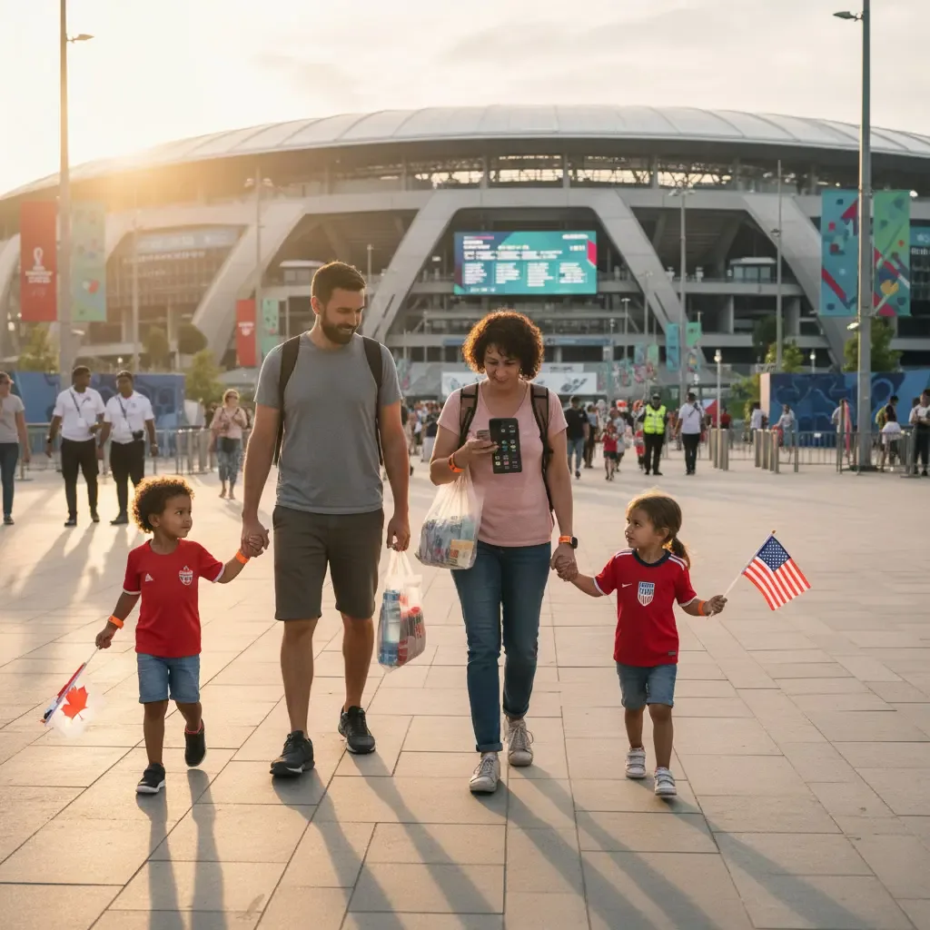Family attending World Cup